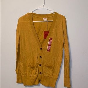 Yellow cardigan